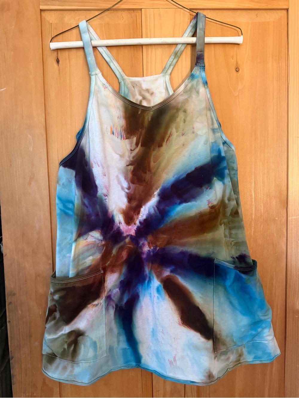 Tie-Dye Racerback Dress with Built-in Shape Wear - great for festivals!!